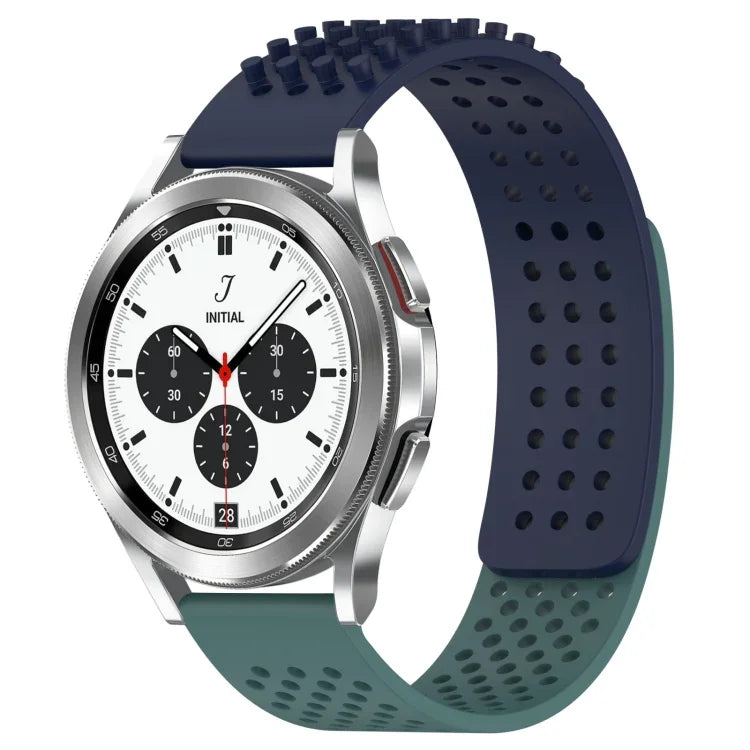 20mm穴あき通気性3Dドットシリコンウォッチバンド、Samsung Galaxy Watch 4 Classic 42mm用、Samsung Galaxy Watch Active 2 44mm用、Samsung Galaxy Watch Active 2 40mm用