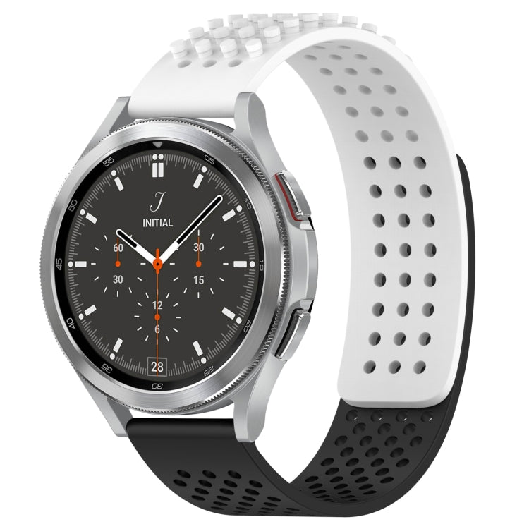 20mm穴通気性3Dドットシリコンウォッチバンド、Samsung Galaxy Watch 4 44mm用、Samsung Galaxy Watch 4 40mm用、Samsung Galaxy Watch 4 Classic 46mm用
