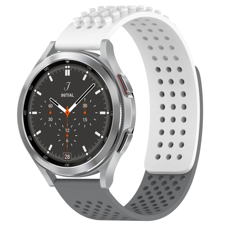 20mm穴通気性3Dドットシリコンウォッチバンド、Samsung Galaxy Watch 4 44mm用、Samsung Galaxy Watch 4 40mm用、Samsung Galaxy Watch 4 Classic 46mm用
