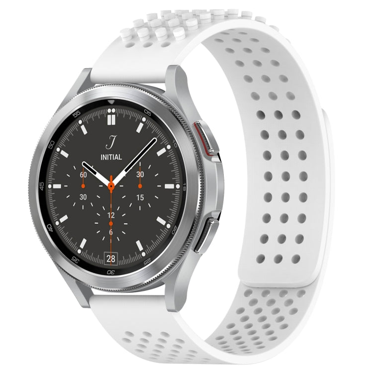 20mm穴通気性3Dドットシリコンウォッチバンド、Samsung Galaxy Watch 4 44mm用、Samsung Galaxy Watch 4 40mm用、Samsung Galaxy Watch 4 Classic 46mm用