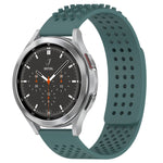 20mm穴通気性3Dドットシリコンウォッチバンド、Samsung Galaxy Watch 4 44mm用、Samsung Galaxy Watch 4 40mm用、Samsung Galaxy Watch 4 Classic 46mm用