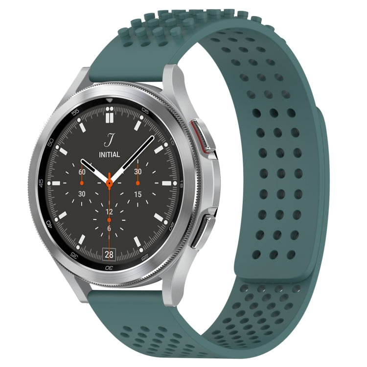 20mm穴通気性3Dドットシリコンウォッチバンド、Samsung Galaxy Watch 4 44mm用、Samsung Galaxy Watch 4 40mm用、Samsung Galaxy Watch 4 Classic 46mm用