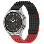 20mm穴通気性3Dドットシリコンウォッチバンド、Samsung Galaxy Watch 4 44mm用、Samsung Galaxy Watch 4 40mm用、Samsung Galaxy Watch 4 Classic 46mm用