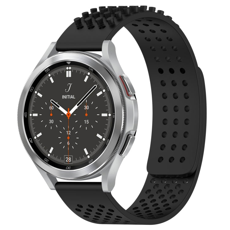 20mm穴通気性3Dドットシリコンウォッチバンド、Samsung Galaxy Watch 4 44mm用、Samsung Galaxy Watch 4 40mm用、Samsung Galaxy Watch 4 Classic 46mm用