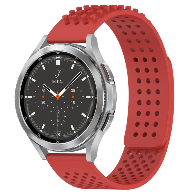 20mm穴通気性3Dドットシリコンウォッチバンド、Samsung Galaxy Watch 4 44mm用、Samsung Galaxy Watch 4 40mm用、Samsung Galaxy Watch 4 Classic 46mm用
