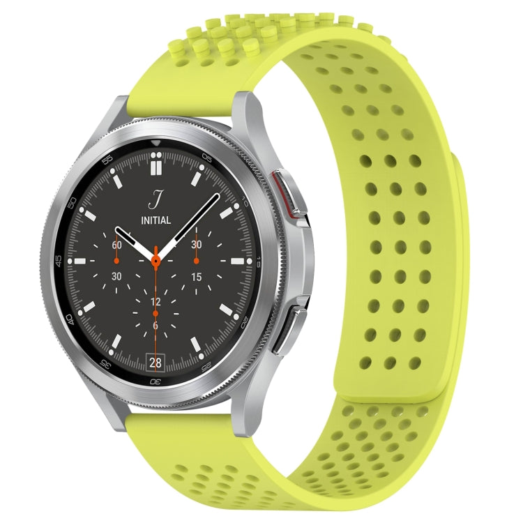 20mm穴通気性3Dドットシリコンウォッチバンド、Samsung Galaxy Watch 4 44mm用、Samsung Galaxy Watch 4 40mm用、Samsung Galaxy Watch 4 Classic 46mm用