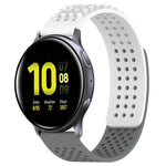 20mm穴あき通気性3Dドットシリコンウォッチバンド、Samsung Galaxy Watch 4 Classic 42mm用、Samsung Galaxy Watch Active 2 44mm用、Samsung Galaxy Watch Active 2 40mm用