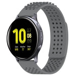 20mm穴あき通気性3Dドットシリコンウォッチバンド、Samsung Galaxy Watch 4 Classic 42mm用、Samsung Galaxy Watch Active 2 44mm用、Samsung Galaxy Watch Active 2 40mm用