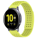 20mm穴あき通気性3Dドットシリコンウォッチバンド、Samsung Galaxy Watch 4 Classic 42mm用、Samsung Galaxy Watch Active 2 44mm用、Samsung Galaxy Watch Active 2 40mm用