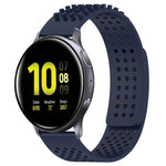 20mm穴あき通気性3Dドットシリコンウォッチバンド、Samsung Galaxy Watch 4 Classic 42mm用、Samsung Galaxy Watch Active 2 44mm用、Samsung Galaxy Watch Active 2 40mm用