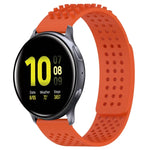 20mm穴あき通気性3Dドットシリコンウォッチバンド、Samsung Galaxy Watch 4 Classic 42mm用、Samsung Galaxy Watch Active 2 44mm用、Samsung Galaxy Watch Active 2 40mm用
