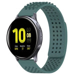 20mm穴あき通気性3Dドットシリコンウォッチバンド、Samsung Galaxy Watch 4 Classic 42mm用、Samsung Galaxy Watch Active 2 44mm用、Samsung Galaxy Watch Active 2 40mm用