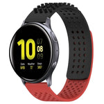 20mm穴あき通気性3Dドットシリコンウォッチバンド、Samsung Galaxy Watch 4 Classic 42mm用、Samsung Galaxy Watch Active 2 44mm用、Samsung Galaxy Watch Active 2 40mm用