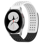 20mm穴通気性3Dドットシリコンウォッチバンド、Samsung Galaxy Watch 4 44mm用、Samsung Galaxy Watch 4 40mm用、Samsung Galaxy Watch 4 Classic 46mm用