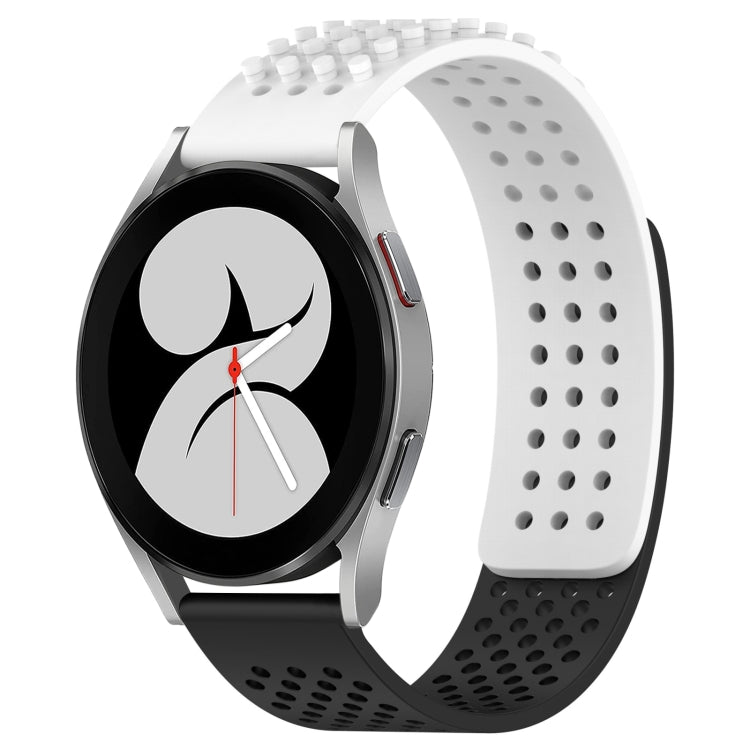 20mm穴通気性3Dドットシリコンウォッチバンド、Samsung Galaxy Watch 4 44mm用、Samsung Galaxy Watch 4 40mm用、Samsung Galaxy Watch 4 Classic 46mm用