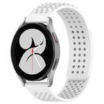 20mm穴通気性3Dドットシリコンウォッチバンド、Samsung Galaxy Watch 4 44mm用、Samsung Galaxy Watch 4 40mm用、Samsung Galaxy Watch 4 Classic 46mm用