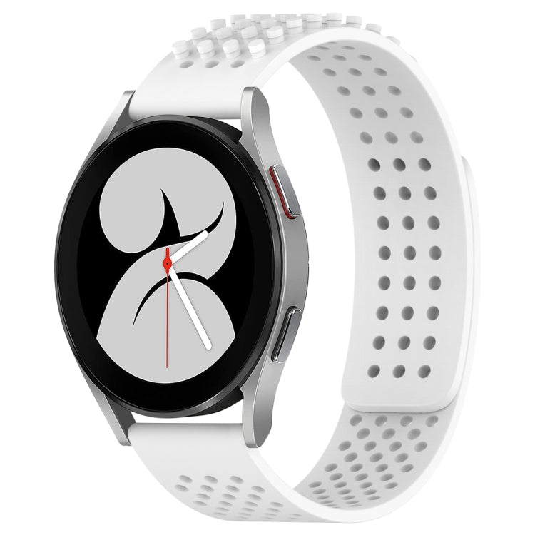 20mm穴通気性3Dドットシリコンウォッチバンド、Samsung Galaxy Watch 4 44mm用、Samsung Galaxy Watch 4 40mm用、Samsung Galaxy Watch 4 Classic 46mm用