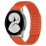 20mm穴通気性3Dドットシリコンウォッチバンド、Samsung Galaxy Watch 4 44mm用、Samsung Galaxy Watch 4 40mm用、Samsung Galaxy Watch 4 Classic 46mm用