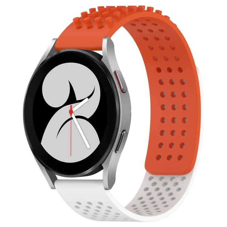 20mm穴通気性3Dドットシリコンウォッチバンド、Samsung Galaxy Watch 4 44mm用、Samsung Galaxy Watch 4 40mm用、Samsung Galaxy Watch 4 Classic 46mm用