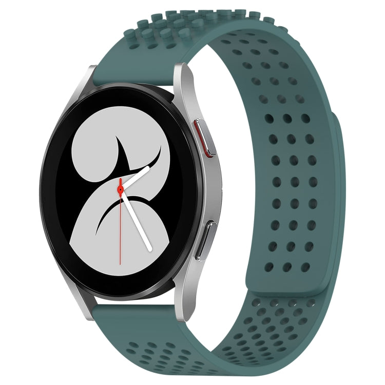 20mm穴通気性3Dドットシリコンウォッチバンド、Samsung Galaxy Watch 4 44mm用、Samsung Galaxy Watch 4 40mm用、Samsung Galaxy Watch 4 Classic 46mm用