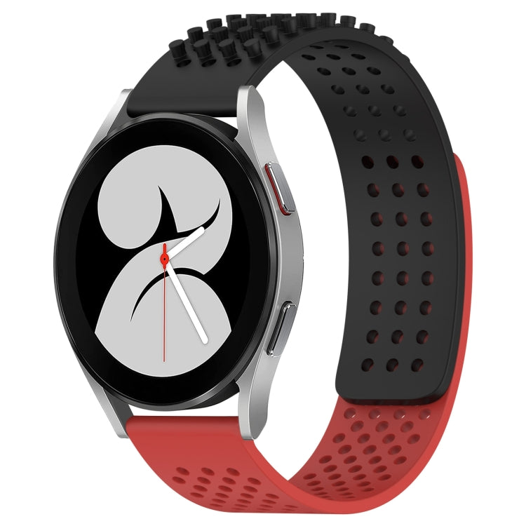 20mm穴通気性3Dドットシリコンウォッチバンド、Samsung Galaxy Watch 4 44mm用、Samsung Galaxy Watch 4 40mm用、Samsung Galaxy Watch 4 Classic 46mm用