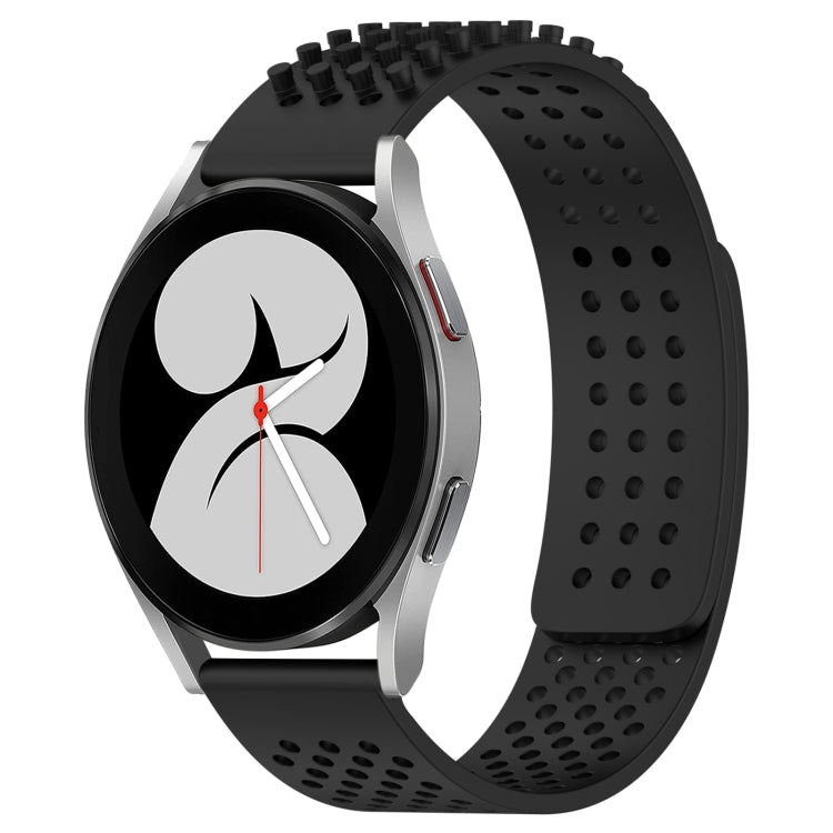 20mm穴通気性3Dドットシリコンウォッチバンド、Samsung Galaxy Watch 4 44mm用、Samsung Galaxy Watch 4 40mm用、Samsung Galaxy Watch 4 Classic 46mm用