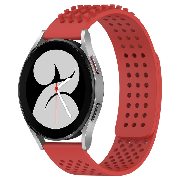 20mm穴通気性3Dドットシリコンウォッチバンド、Samsung Galaxy Watch 4 44mm用、Samsung Galaxy Watch 4 40mm用、Samsung Galaxy Watch 4 Classic 46mm用