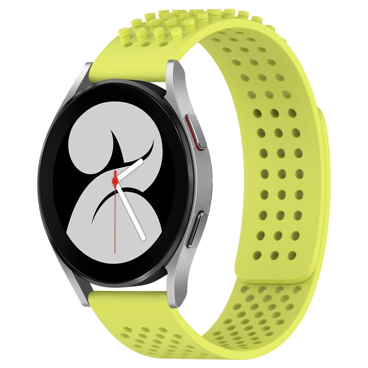 20mm穴通気性3Dドットシリコンウォッチバンド、Samsung Galaxy Watch 4 44mm用、Samsung Galaxy Watch 4 40mm用、Samsung Galaxy Watch 4 Classic 46mm用