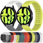20mm穴通気性3Dドットシリコンウォッチバンド、Samsung Galaxy Watch 6 Classic 47mm用、Samsung Galaxy Watch 6 44mm用、Samsung Galaxy Watch 6 40mm用