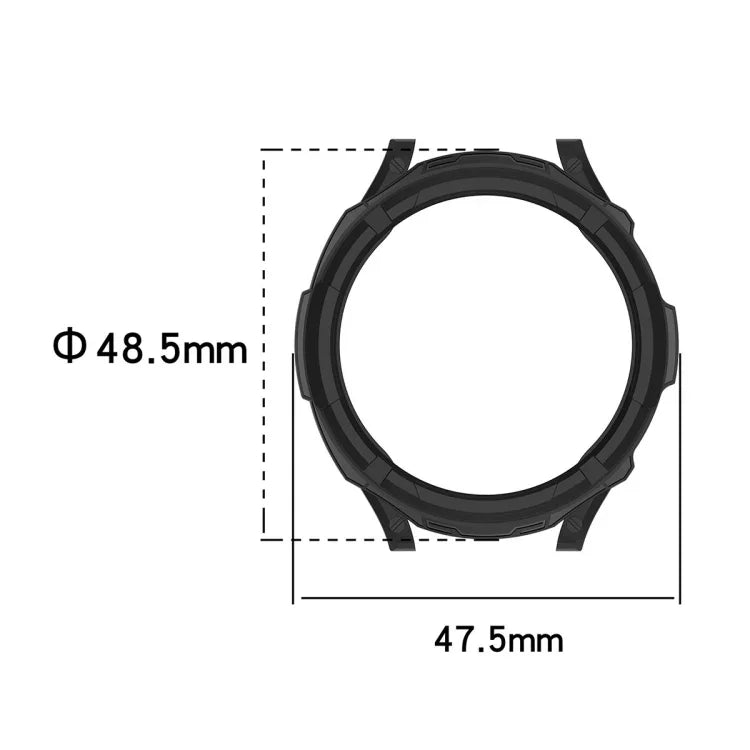 ENKAY ハットプリンス 2イン1 TPU アーマーウォッチケース + 0.2mm 9H 強化ガラススクリーンプロテクター、Samsung Galaxy Watch6 Classic 47mm用、Samsung Galaxy Watch6 Classic 43mm用