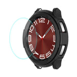 ENKAY ハットプリンス 2イン1 TPU アーマーウォッチケース + 0.2mm 9H 強化ガラススクリーンプロテクター、Samsung Galaxy Watch6 Classic 47mm用、Samsung Galaxy Watch6 Classic 43mm用