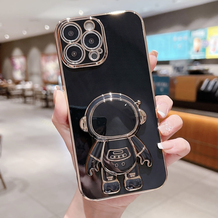 電気めっき宇宙飛行士ホルダーフォンケース、iPhone 17e / 16e用、iPhone 17 Pro Max用、iPhone 17 Pro用、iPhone 17用、iPhone Air用、iPhone 16 Pro Max用、iPhone 16 Pro用、iPhone 16 Plus用