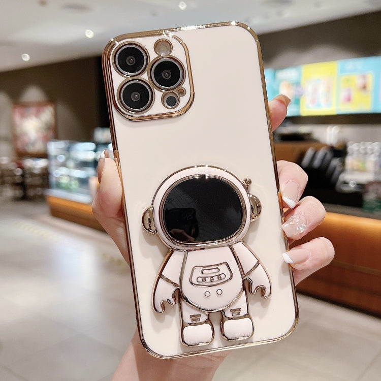電気めっき宇宙飛行士ホルダーフォンケース、iPhone 17e / 16e用、iPhone 17 Pro Max用、iPhone 17 Pro用、iPhone 17用、iPhone Air用、iPhone 16 Pro Max用、iPhone 16 Pro用、iPhone 16 Plus用