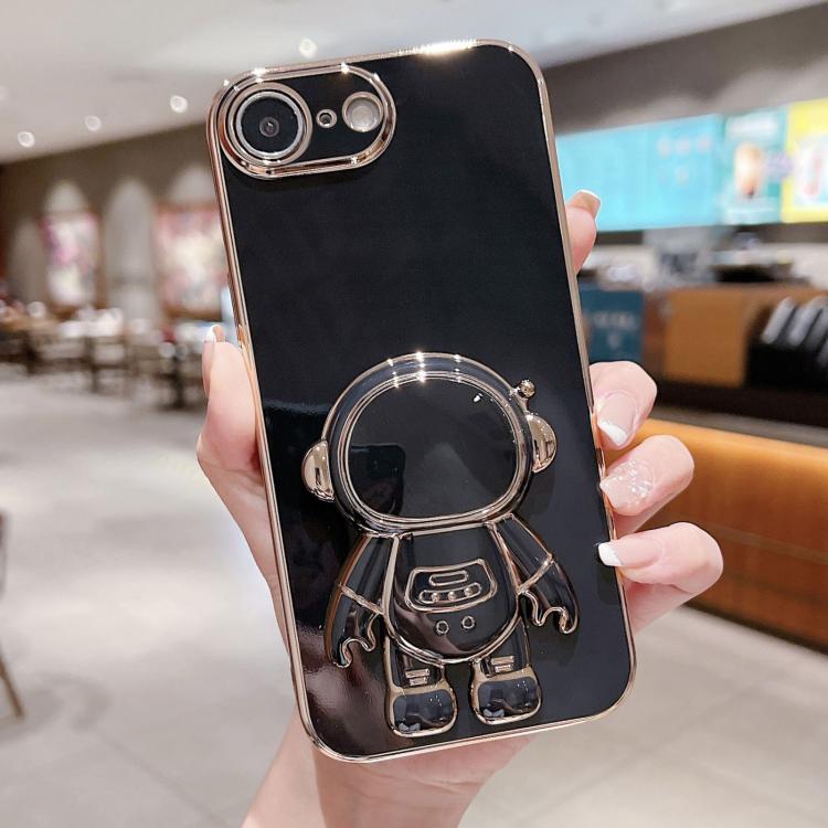 電気めっき宇宙飛行士ホルダーフォンケース、iPhone 17e / 16e用、iPhone 17 Pro Max用、iPhone 17 Pro用、iPhone 17用、iPhone Air用、iPhone 16 Pro Max用、iPhone 16 Pro用、iPhone 16 Plus用