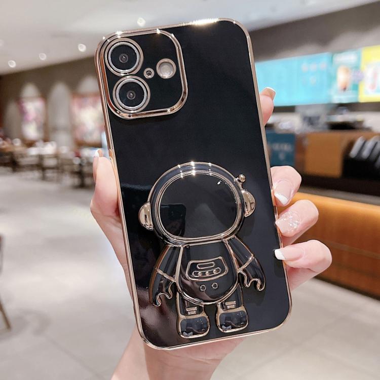 電気めっき宇宙飛行士ホルダーフォンケース、iPhone 17e / 16e用、iPhone 17 Pro Max用、iPhone 17 Pro用、iPhone 17用、iPhone Air用、iPhone 16 Pro Max用、iPhone 16 Pro用、iPhone 16 Plus用