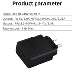 M135 PPS / PD 45W USB-C / Type-C ポート急速充電器 AUプラグ AUプラグ