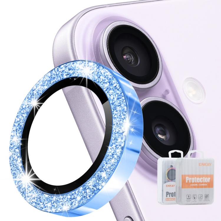 ENKAY Hat-Prince グリッターリアレンズ アルミ合金強化ガラスフィルム、iPhone 17 Pro / 17 Pro Max用、iPhone 17用、iPhone Air用、iPhone 15 Pro / 15 Pro Max用、iPhone 15 / 15 Plus用