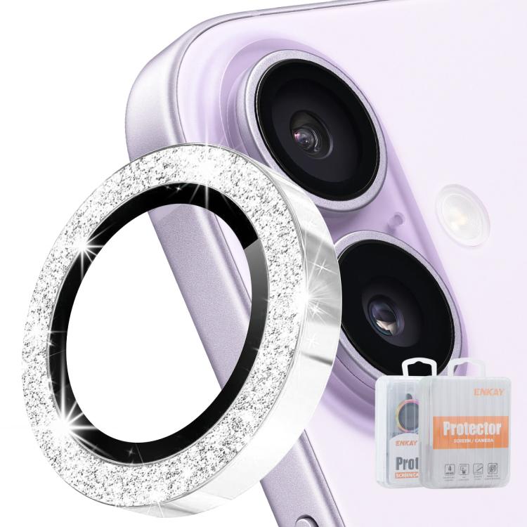 ENKAY Hat-Prince グリッターリアレンズ アルミ合金強化ガラスフィルム、iPhone 17 Pro / 17 Pro Max用、iPhone 17用、iPhone Air用、iPhone 15 Pro / 15 Pro Max用、iPhone 15 / 15 Plus用