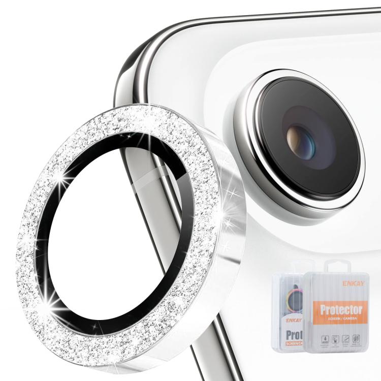 ENKAY Hat-Prince グリッターリアレンズ アルミ合金強化ガラスフィルム、iPhone 17 Pro / 17 Pro Max用、iPhone 17用、iPhone Air用、iPhone 15 Pro / 15 Pro Max用、iPhone 15 / 15 Plus用