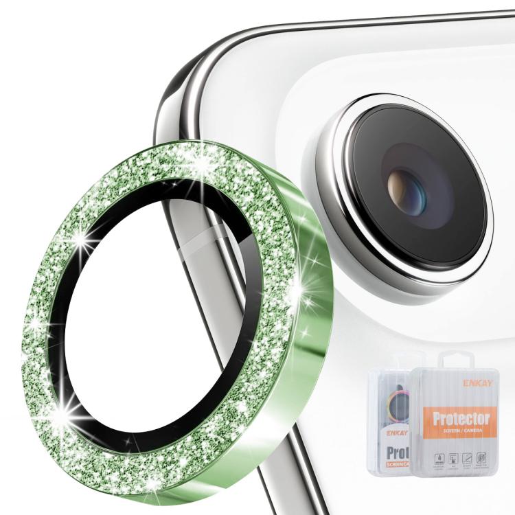 ENKAY Hat-Prince グリッターリアレンズ アルミ合金強化ガラスフィルム、iPhone 17 Pro / 17 Pro Max用、iPhone 17用、iPhone Air用、iPhone 15 Pro / 15 Pro Max用、iPhone 15 / 15 Plus用