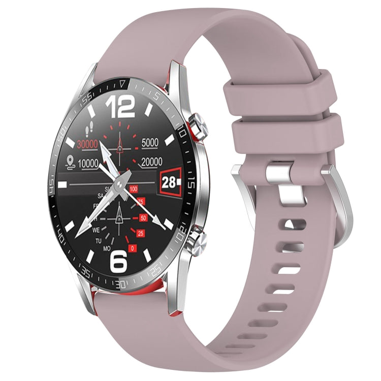Liquid Glossy Silver Buckle Silicone Watch Band, For Huawei Watch GT3 42mm 20mm, For Huawei Watch 3 22mm, For Huawei Watch GT2 Pro 22mm, For Huawei Watch GT2 46mm 22mm
