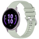 Liquid Glossy Silver Buckle Silicone Watch Band, For Garmin Forerunner245 / 245 Music, For Garmin VivoMove Style / Vivomove, For Garmin Vivomove HR Sport, For Garmin Vivoactive 5