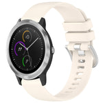 Liquid Glossy Silver Buckle Silicone Watch Band, For Garmin VivoMove Luxe / Garminmove Luxe, For Garmin Forerunner 645 / 645 Music, For Garmin Approach S40, For Garmin Vivomove3 / Garminmove3