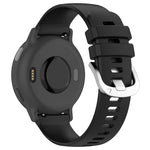 Liquid Glossy Silver Buckle Silicone Watch Band, For Garmin Forerunner245 / 245 Music, For Garmin VivoMove Style / Vivomove, For Garmin Vivomove HR Sport, For Garmin Vivoactive 5