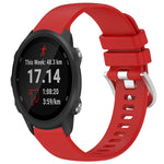 Liquid Glossy Silver Buckle Silicone Watch Band, For Garmin Forerunner245 / 245 Music, For Garmin VivoMove Style / Vivomove, For Garmin Vivomove HR Sport, For Garmin Vivoactive 5