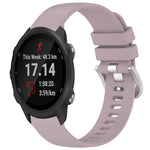 Liquid Glossy Silver Buckle Silicone Watch Band, For Garmin Forerunner245 / 245 Music, For Garmin VivoMove Style / Vivomove, For Garmin Vivomove HR Sport, For Garmin Vivoactive 5