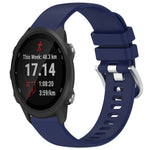 Liquid Glossy Silver Buckle Silicone Watch Band, For Garmin Forerunner245 / 245 Music, For Garmin VivoMove Style / Vivomove, For Garmin Vivomove HR Sport, For Garmin Vivoactive 5