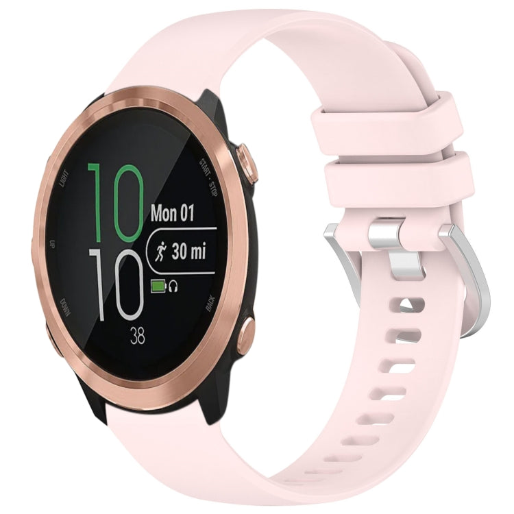 Liquid Glossy Silver Buckle Silicone Watch Band, For Garmin VivoMove Luxe / Garminmove Luxe, For Garmin Forerunner 645 / 645 Music, For Garmin Approach S40, For Garmin Vivomove3 / Garminmove3