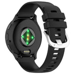 Liquid Glossy Silver Buckle Silicone Watch Band, For Garmin Venu 3S, For Garmin Forerunner 265S, For Garmin Forerunner 255S Music / 255S, For Garmin Venu 2S