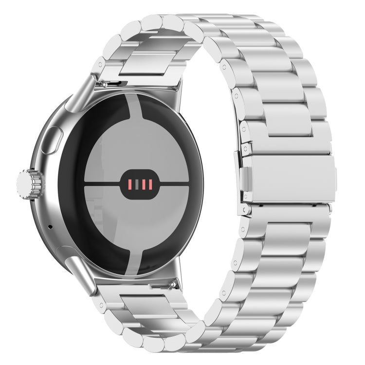 三連ビーズステンレススチールメタルウォッチバンド、Google Pixel Watch 4 / 3 / 2 / 1 41mm用